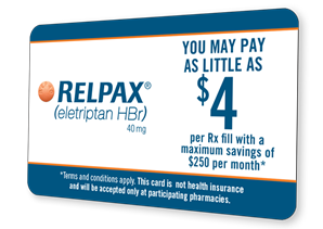 Relpax Savings card Relpax Savings card